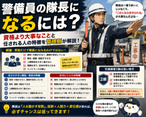 警備員　隊長になるには？　方法を解説　資格は必要？