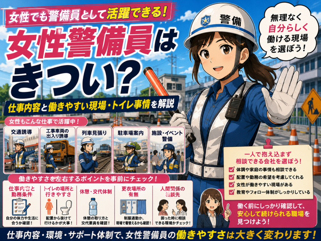 警備員　女性　きつい　トイレ　