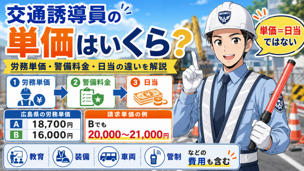 交通誘導員　警備員　単価
