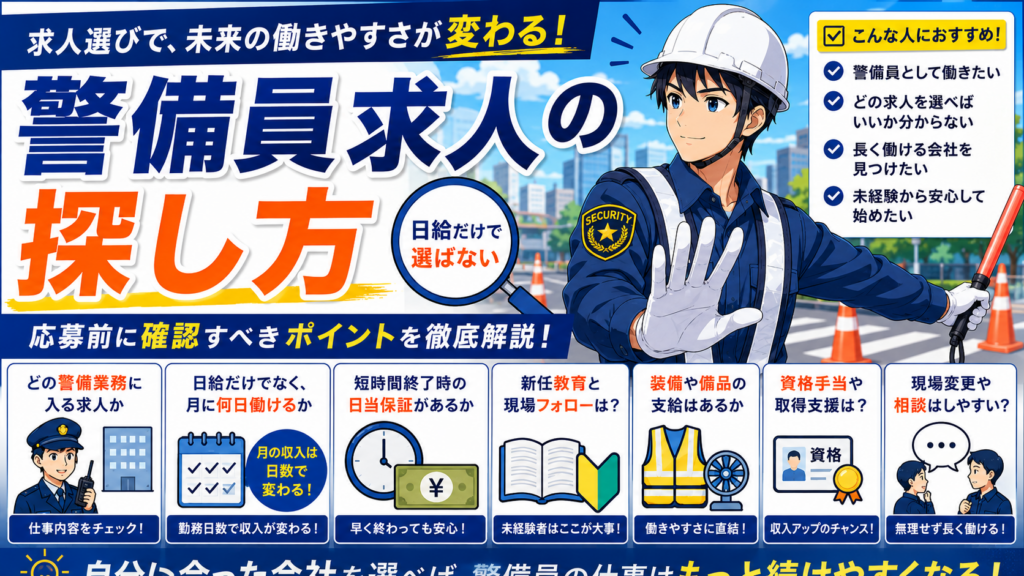 警備員　求人　探す　探し方　コツ