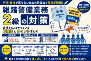 雑踏警備業務2級　対策　勉強方法　合格　落ちないため