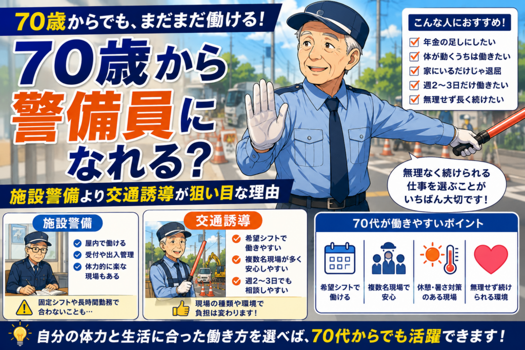 警備員　交通誘導　高齢者　70歳　以上