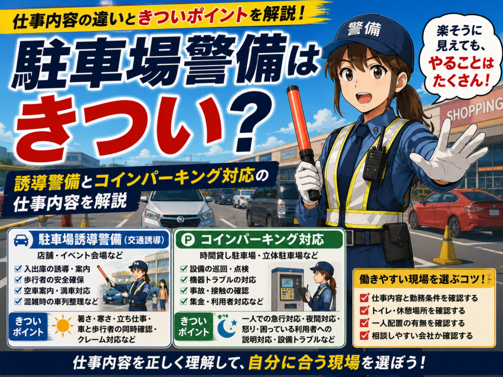 駐車場の警備員はきついのか？