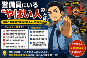 警備員　やばい人　対策　特徴