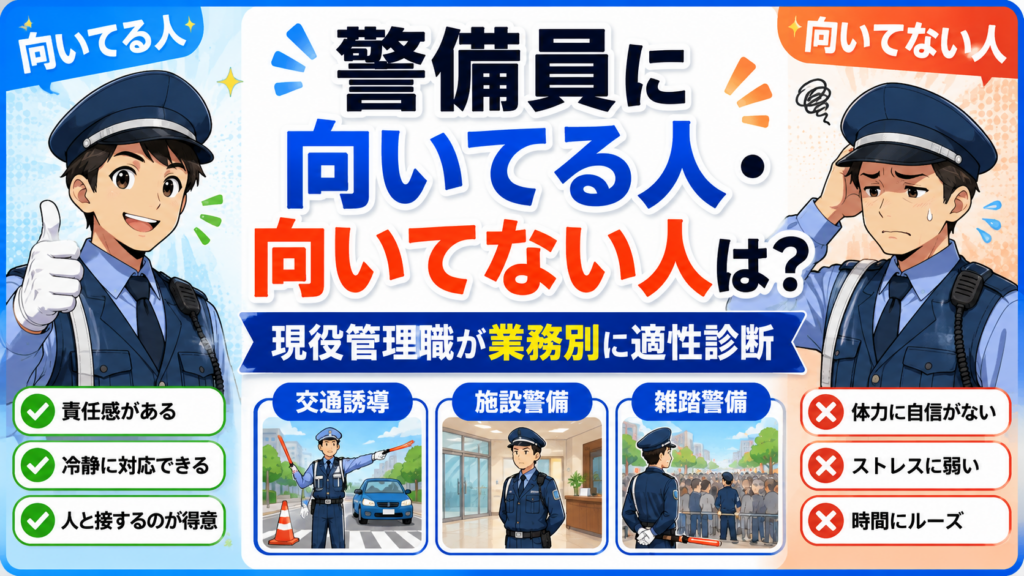 警備員　向いてる　向いていない　適正　診断