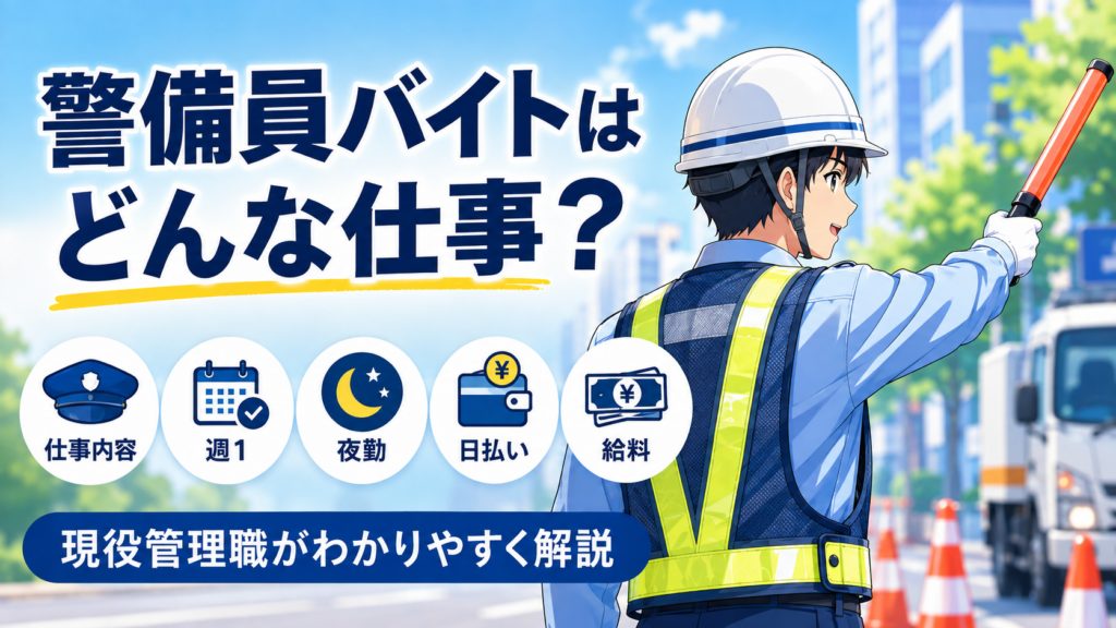 警備員のバイトとは?