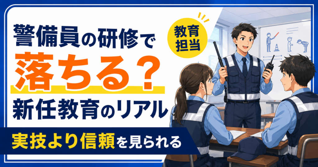 警備員の新任教育の内容と研修で落ちるケース